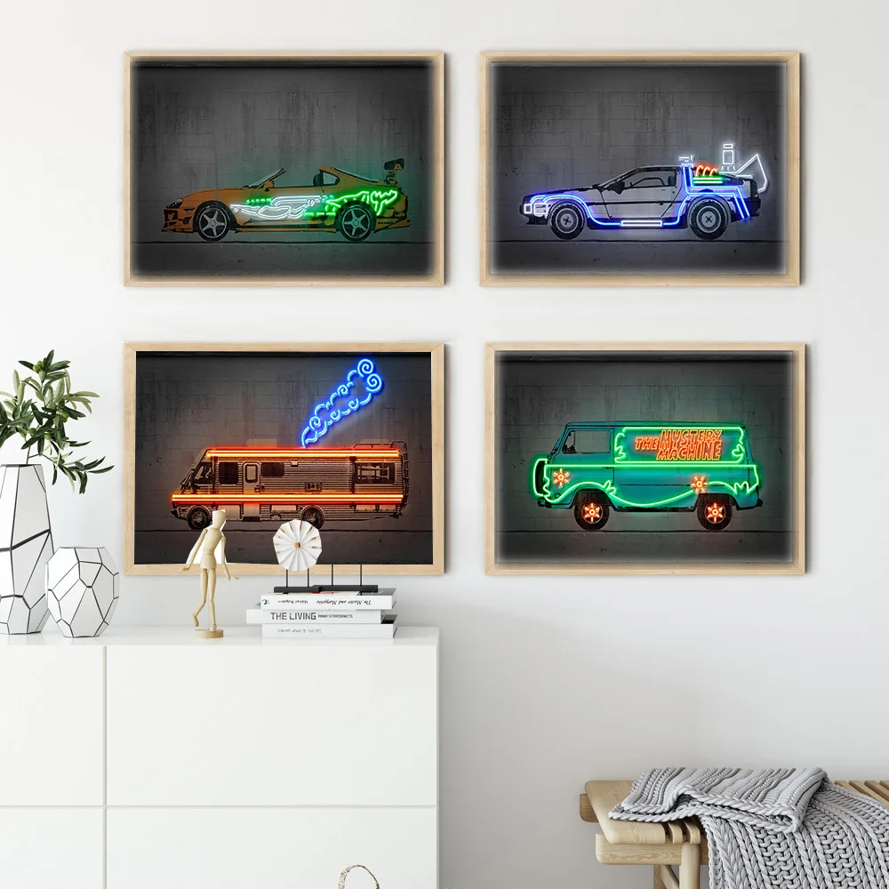 Vehicle Car Art Print Neon Posters Back To The Future Street Canvas Painting Abstract Posters and Print Wall Art Picture Decor
Vehicle Car Art Print Neon Posters Back To The Future Street Canvas Painting Abstract Posters and Print Wall Art Picture Decor