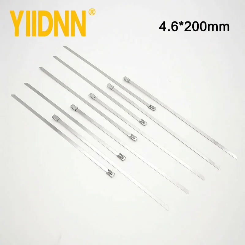 Locking Zip Cable Ties 0.18 Inches (4.6*200mm)Ball Lock Stainless Steel Exhaust Strap 100 PC
Locking Zip Cable Ties 0.18 Inches (4.6*200mm)Ball Lock Stainless Steel Exhaust Strap 100 PC