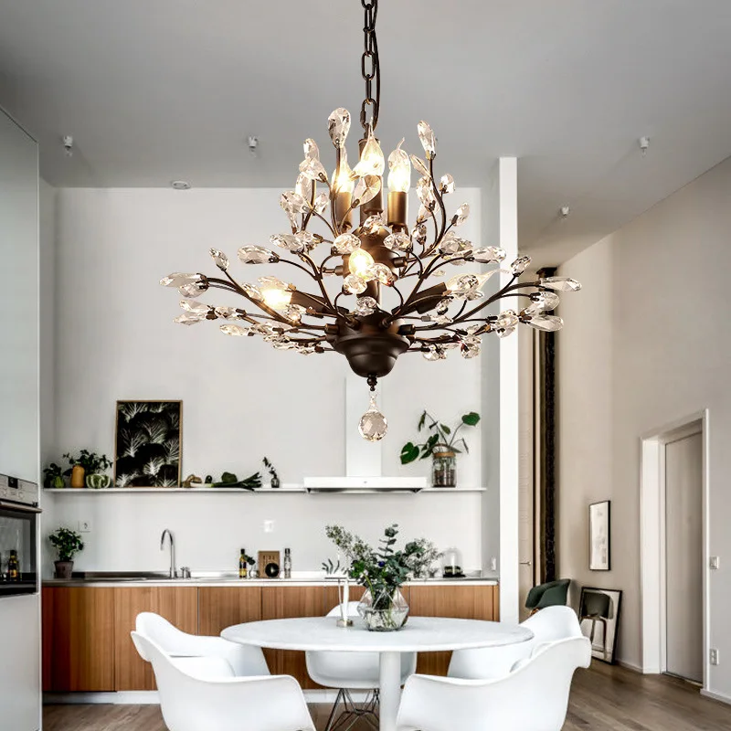 Vintage Black Chandelier LED Pendant Lamp For Villa Hotel Living Room Dining Room Bedroom Kitchen Bar E14 Crystal Hanging Light
Vintage Black Chandelier LED Pendant Lamp For Villa Hotel Living Room Dining Room Bedroom Kitchen Bar E14 Crystal Hanging Light