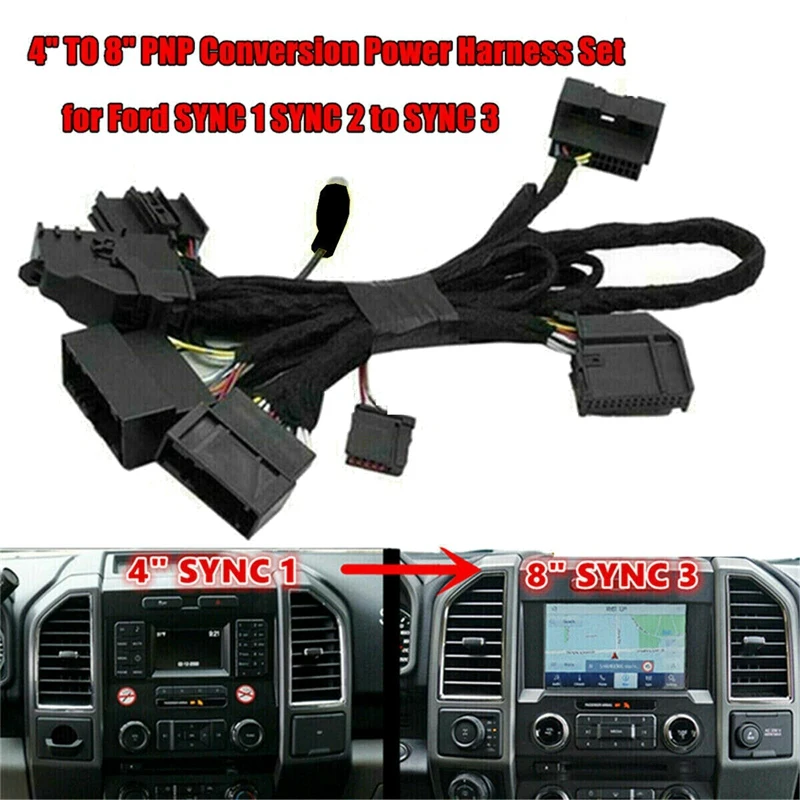 4Inch to 8Inch PNP Conversion Power Cable Harness Adapter for Ford F-150 Mustang Edge Fusion SYNC 1 2 to SYNC 3 Upgrade
4Inch to 8Inch PNP Conversion Power Cable Harness Adapter for Ford F-150 Mustang Edge Fusion SYNC 1 2 to SYNC 3 Upgrade