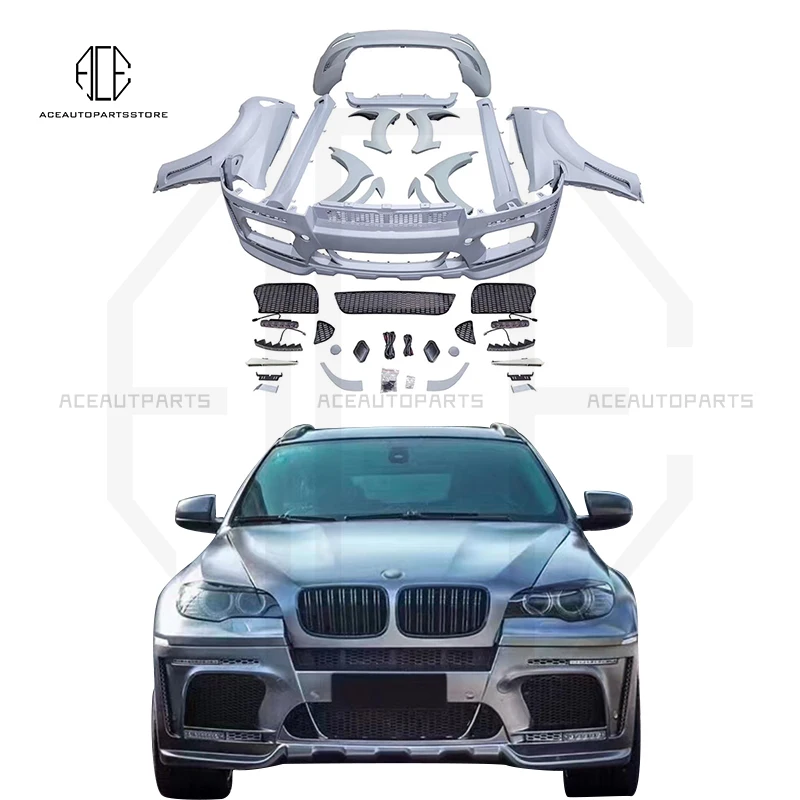 For BMW X6 E71 2008-2014 HM Wide Body Type PP Unpainted Car Body Kit Front Bumper Fender Side Skirts Rear Bumper X6 E71
For BMW X6 E71 2008-2014 HM Wide Body Type PP Unpainted Car Body Kit Front Bumper Fender Side Skirts Rear Bumper X6 E71