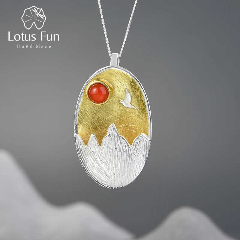 Женский кулон «закат» Lotus Fun, кулон без цепочки из серебра 925 пробы с натуральным красным агатом, Изящные Ювелирные Украшения ручной работы, 2021
Женский кулон «закат» Lotus Fun, кулон без цепочки из серебра 925 пробы с натуральным красным агатом, Изящные Ювелирные Украшения ручной работы, 2021
