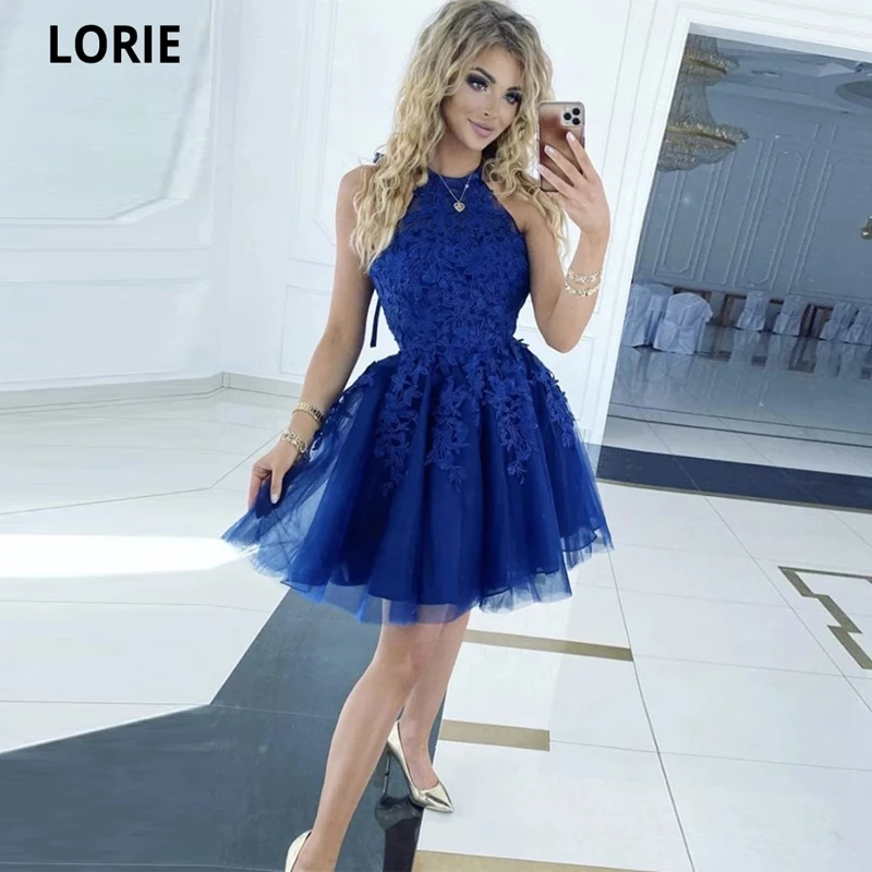 LORIE Short A-line Prom Dresses 2021 Halter Tulle Formal Evening Party Gowns Robe De Soirée De Mariage With Appliques Hot Sale
LORIE Short A-line Prom Dresses 2021 Halter Tulle Formal Evening Party Gowns Robe De Soirée De Mariage With Appliques Hot Sale