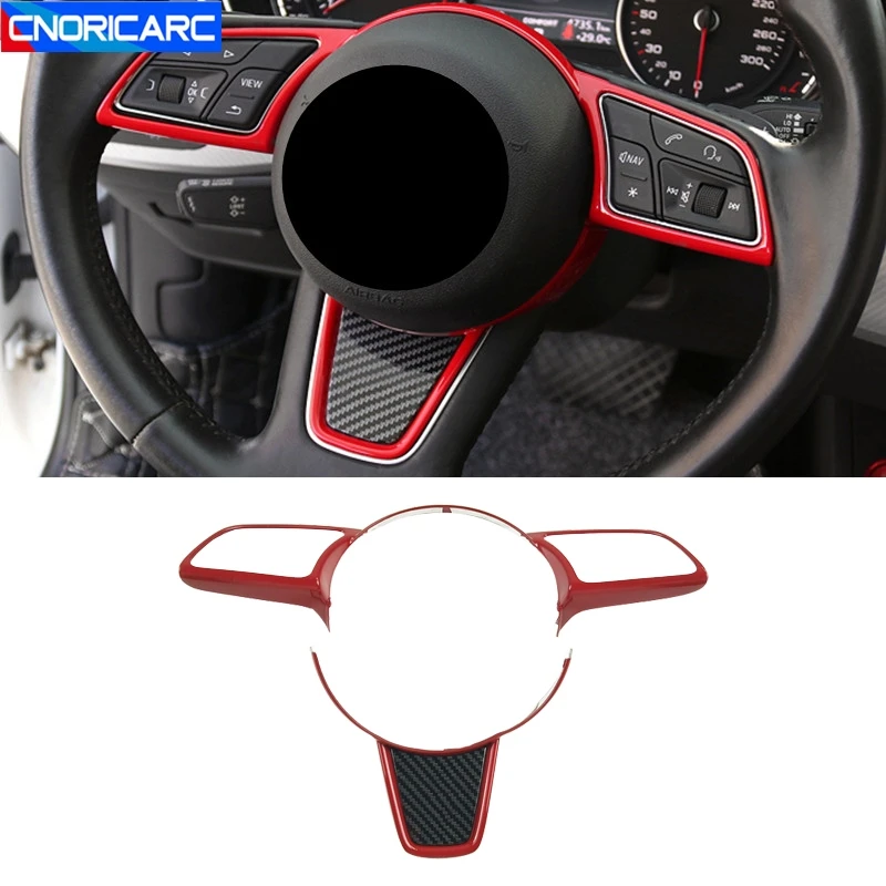 Car Styling Carbon Fiber Color Steering Wheel Frame Decoration Cover Trim For Audi A3 8V A4 B9 A5 2017-2019 Interior Modified
Car Styling Carbon Fiber Color Steering Wheel Frame Decoration Cover Trim For Audi A3 8V A4 B9 A5 2017-2019 Interior Modified