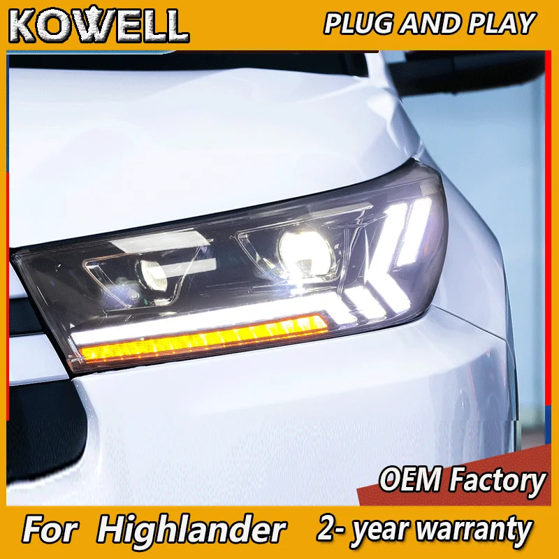 Светодиодный головной фонарь для Toyota Highlander 2018-2021 Kluger, фары DRL, указатель поворота, ближний свет, линза проектора
Светодиодный головной фонарь для Toyota Highlander 2018-2021 Kluger, фары DRL, указатель поворота, ближний свет, линза проектора