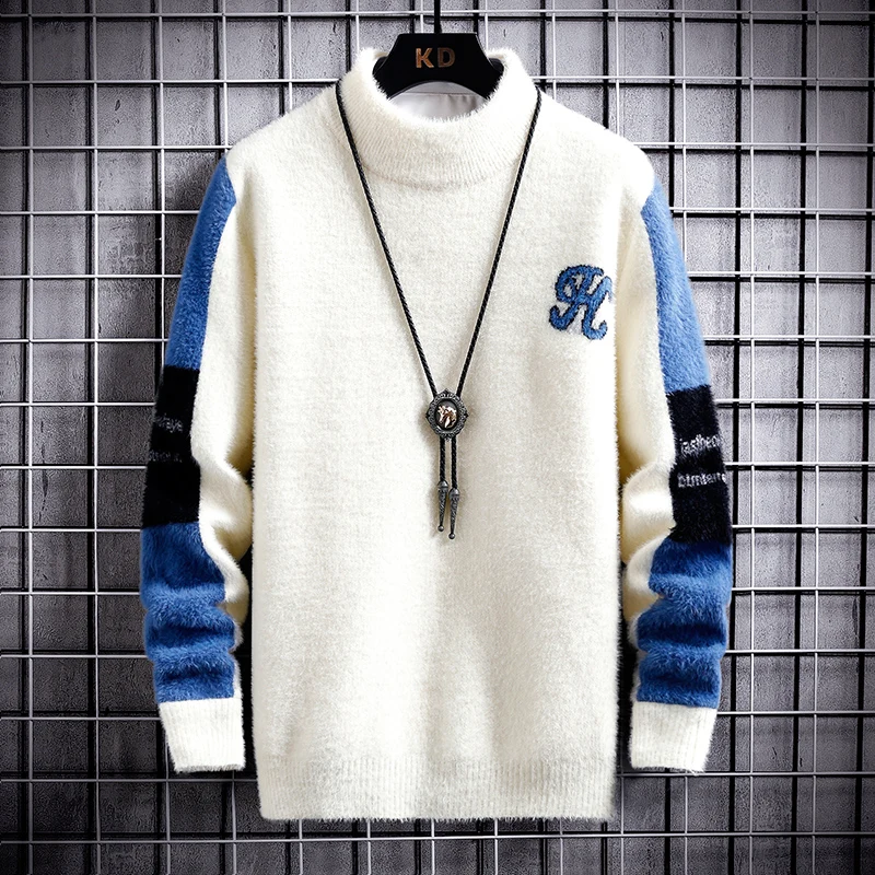 Sweater Men Streetwear Hip Hop Autumn Pull Spandex O-neck Oversize Couple 2021 Stitching Male Tops Vintage Knittwear Sweaters
Sweater Men Streetwear Hip Hop Autumn Pull Spandex O-neck Oversize Couple 2021 Stitching Male Tops Vintage Knittwear Sweaters