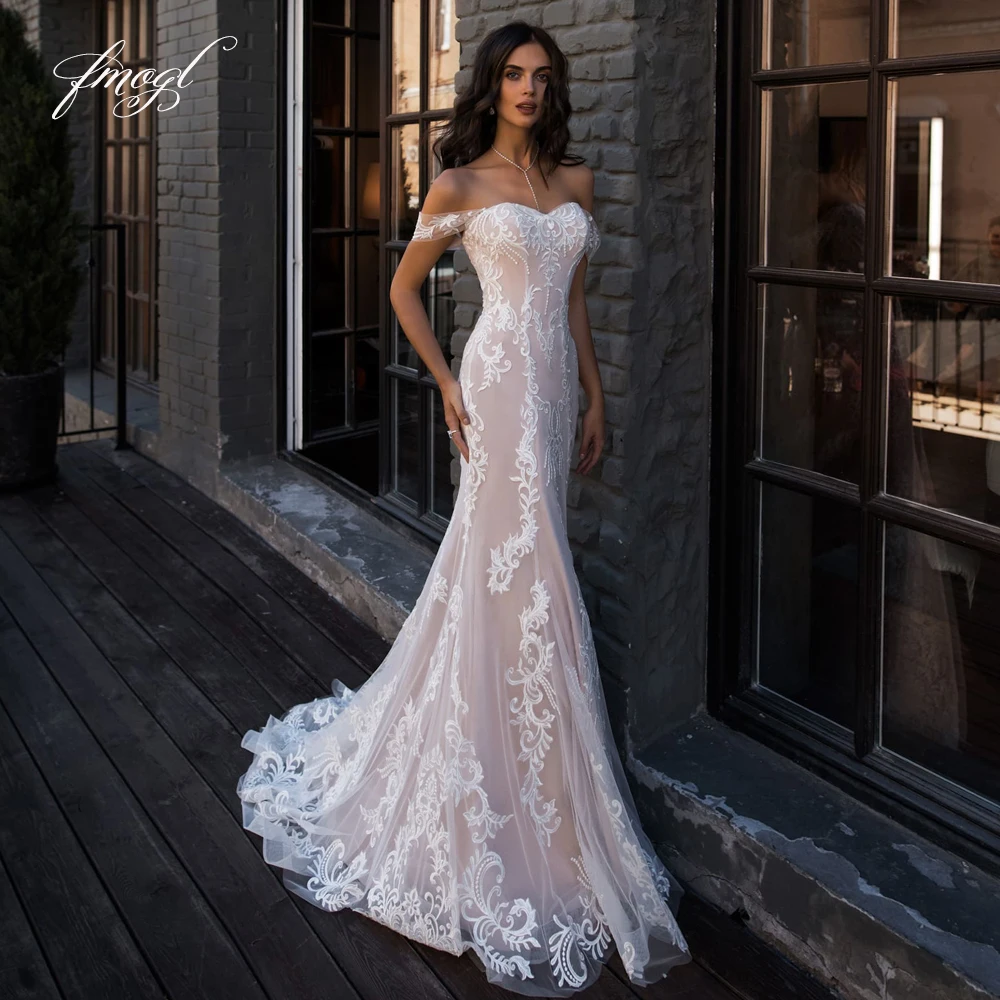 Fmogl Sexy Backless Sweetheart Lace Mermaid Wedding Dresses Elegant Appliques Sweep Train Vintage Trumpet Bridal Gowns
Fmogl Sexy Backless Sweetheart Lace Mermaid Wedding Dresses Elegant Appliques Sweep Train Vintage Trumpet Bridal Gowns