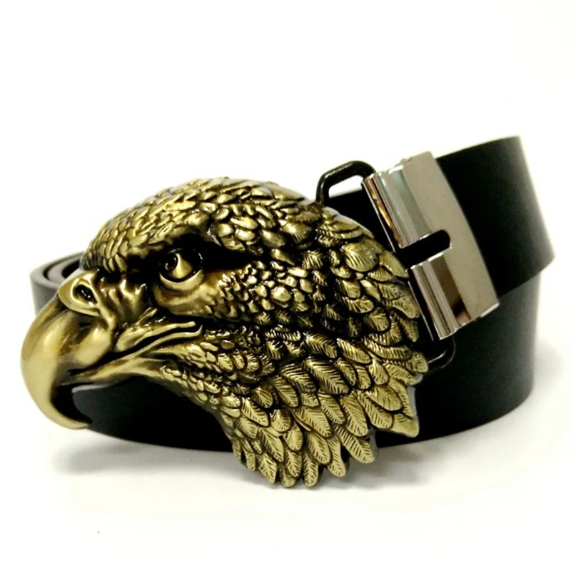 Black PU Leather Casual Belts for Men with Big Metal Animal Buckle Golden Silver 3D Eagle Head Western Cowboy Cool Accessories
Black PU Leather Casual Belts for Men with Big Metal Animal Buckle Golden Silver 3D Eagle Head Western Cowboy Cool Accessories