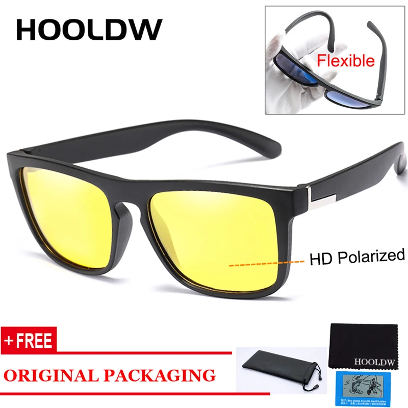 HOOLDW Square Night Vision Glasses Polarized Sunglasses Men Brand Design Sun Glasses Night Driving Anti-glare Goggles Eyewear
HOOLDW Square Night Vision Glasses Polarized Sunglasses Men Brand Design Sun Glasses Night Driving Anti-glare Goggles Eyewear