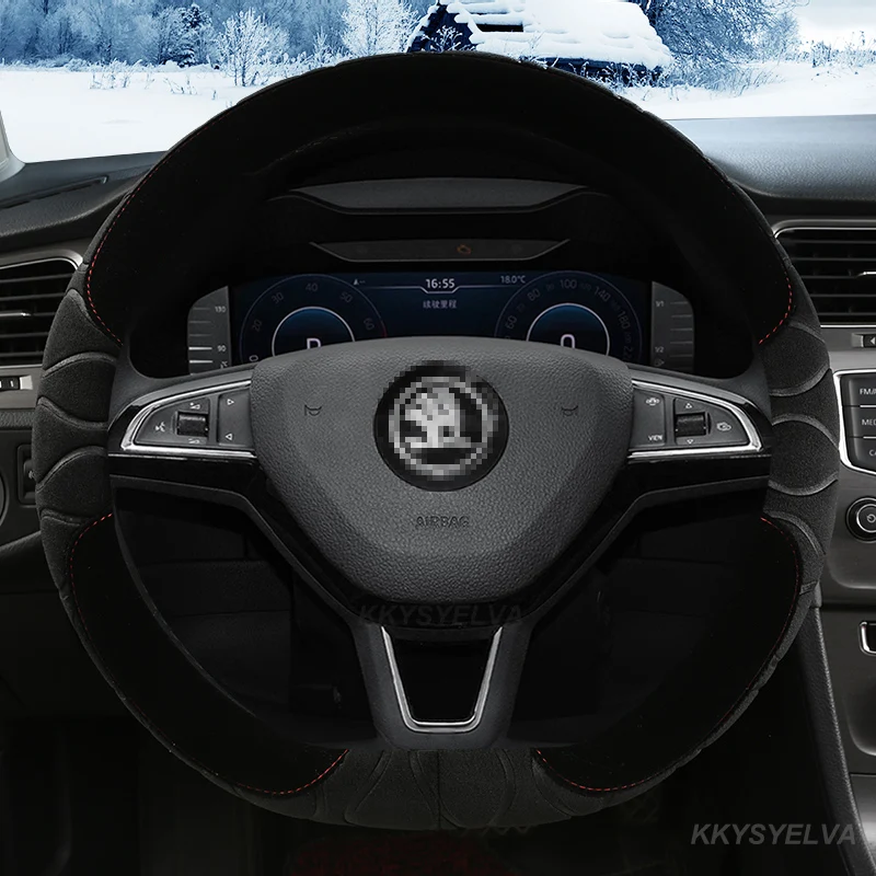 Car Steering Wheel Cover Winter Plush For Skoda Octavia A5 A7 Rapid Spaceback Fabia Kodiaq Superb YETI Karoq Kamiq 2015-2021
Car Steering Wheel Cover Winter Plush For Skoda Octavia A5 A7 Rapid Spaceback Fabia Kodiaq Superb YETI Karoq Kamiq 2015-2021
