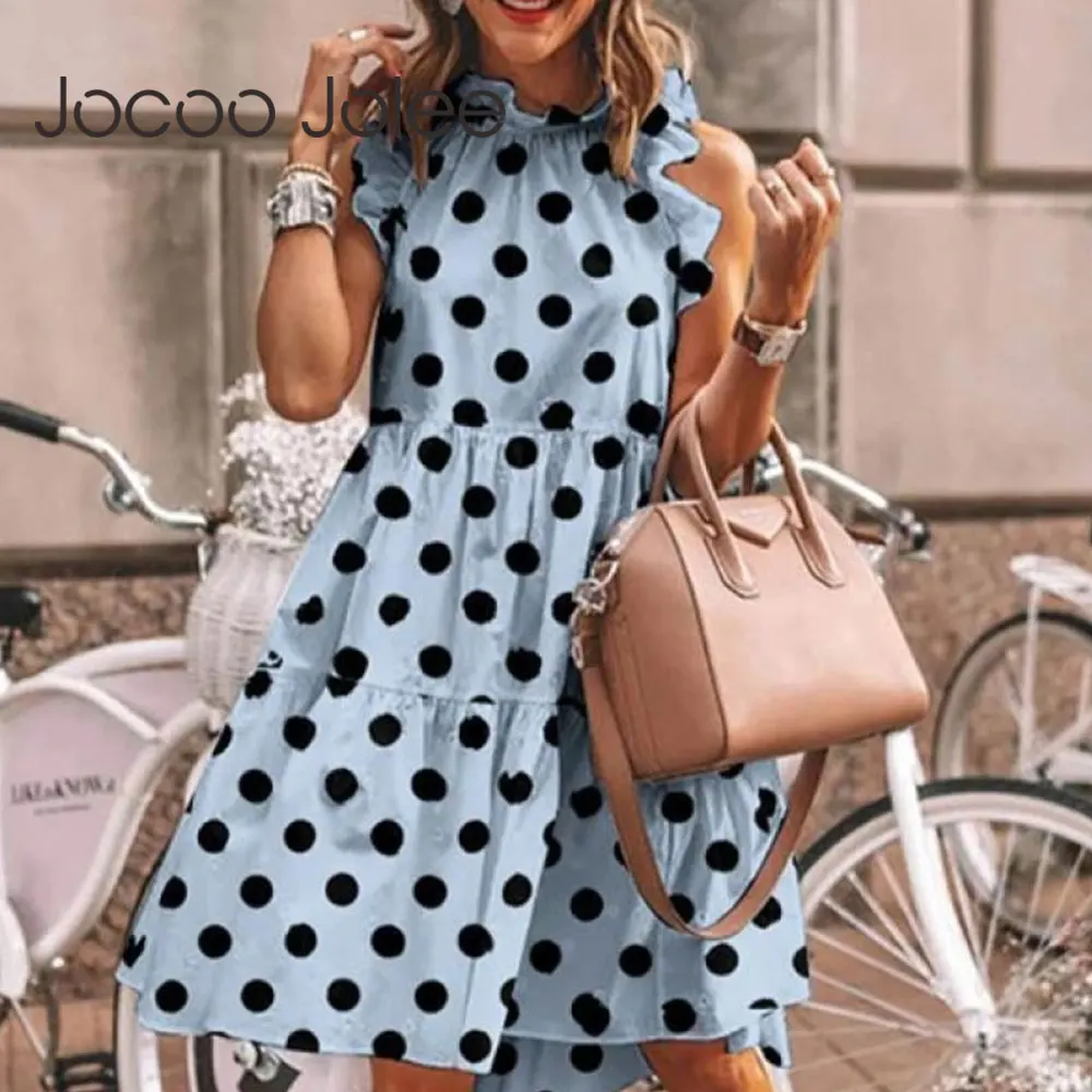 Jocoo Jolee Women Summer Casual Elegant Pleated Sleeveless Printing Vintage O-Neck Mini Dress Ruffles Loose A-Line Beach Style
Jocoo Jolee Women Summer Casual Elegant Pleated Sleeveless Printing Vintage O-Neck Mini Dress Ruffles Loose A-Line Beach Style