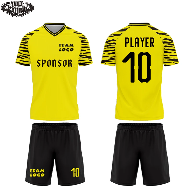 Yellow Black Raglan Sleeve V Collar Quick Dry Sublimation Printing Soccer Jersey Uniform
Yellow Black Raglan Sleeve V Collar Quick Dry Sublimation Printing Soccer Jersey Uniform