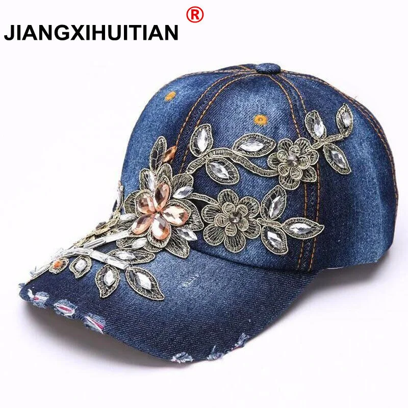 Women's Baseball Cap Diamond Painting Embroidery Flower Denim Snapback Hats Jeans Woman Female Cap Cowboy Summer Sun Hat
Women's Baseball Cap Diamond Painting Embroidery Flower Denim Snapback Hats Jeans Woman Female Cap Cowboy Summer Sun Hat