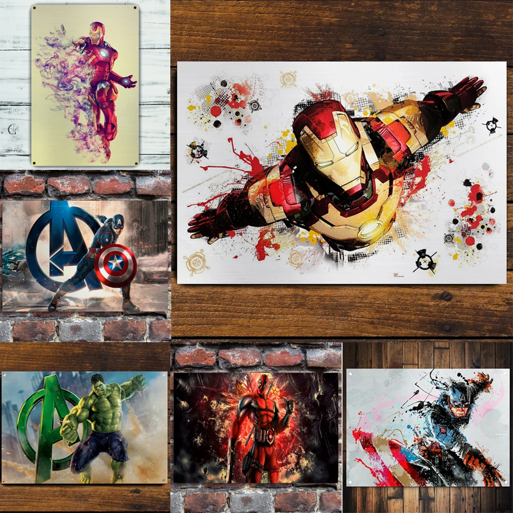 Marvel Metal Plaque Tin Sign Superhero Vintage Metal Sign Wall Stickers Decor Tin Plate Iron Man Painting Poster Bar Home Decor
Marvel Metal Plaque Tin Sign Superhero Vintage Metal Sign Wall Stickers Decor Tin Plate Iron Man Painting Poster Bar Home Decor