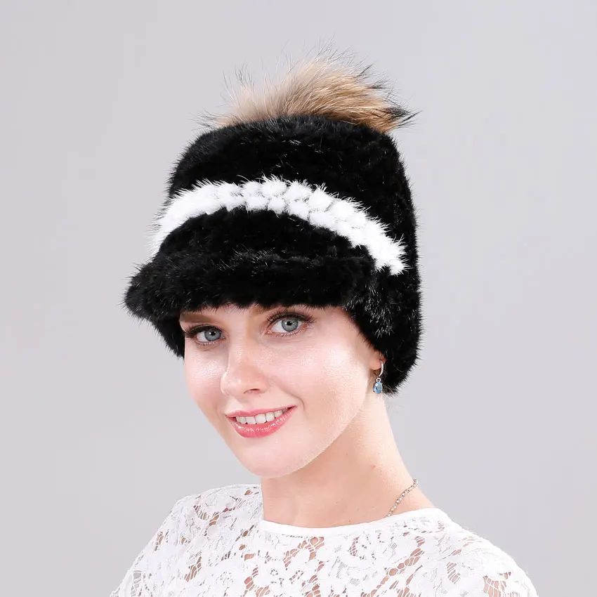 Winter Mink Fur Hat for Woman Knitting Fall Baseball Cap with Cute Pompom Cap Peaked Cap Bonnets for Women Designer Hat Men
Winter Mink Fur Hat for Woman Knitting Fall Baseball Cap with Cute Pompom Cap Peaked Cap Bonnets for Women Designer Hat Men