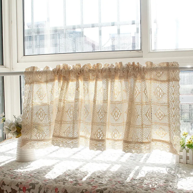 Cotton Crocheted Lace Curtains for Home Decoration, Small Garden Curtain, Cabinet Curtains, Cafe Window Curtain, 1Pc
Cotton Crocheted Lace Curtains for Home Decoration, Small Garden Curtain, Cabinet Curtains, Cafe Window Curtain, 1Pc