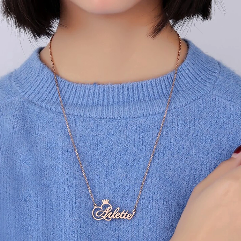 Fils Custom Necklace-Custom Queen Crown Name Necklace-Personalized Necklace-Women Necklace Name Gift-Stainless Steel Jewelry
Fils Custom Necklace-Custom Queen Crown Name Necklace-Personalized Necklace-Women Necklace Name Gift-Stainless Steel Jewelry