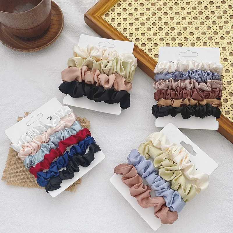 6 PCS/Pack Silk Scrunchie For Women Slip Small Slipsilk Scrunchies Elastic Hair Bands Ponytail Holder Hair Accessories
6 PCS/Pack Silk Scrunchie For Women Slip Small Slipsilk Scrunchies Elastic Hair Bands Ponytail Holder Hair Accessories