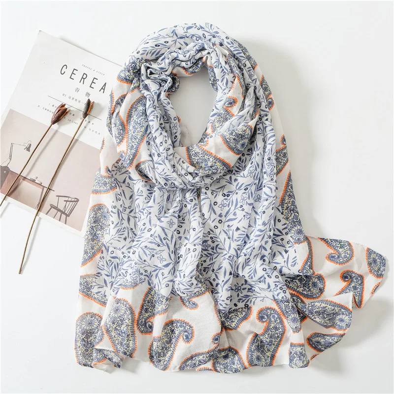 Women's Woven Printed Viscose Paisley and Flower Printed Scarf Large Size Shawl Wraps Scarfs for Ladies
Women's Woven Printed Viscose Paisley and Flower Printed Scarf Large Size Shawl Wraps Scarfs for Ladies
