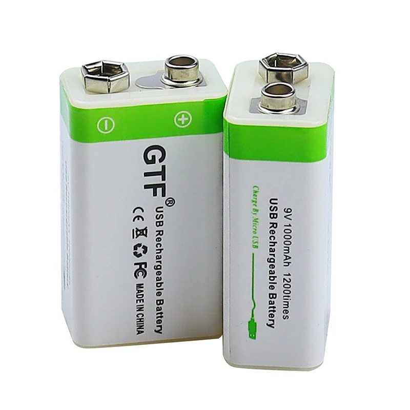 GTF NEW 9V 1000mAh USB charge Battery li-ion Rechargeable battery Micro 9 v USB for Multimeter Microphone Toy Remote Control KTV
GTF NEW 9V 1000mAh USB charge Battery li-ion Rechargeable battery Micro 9 v USB for Multimeter Microphone Toy Remote Control KTV
