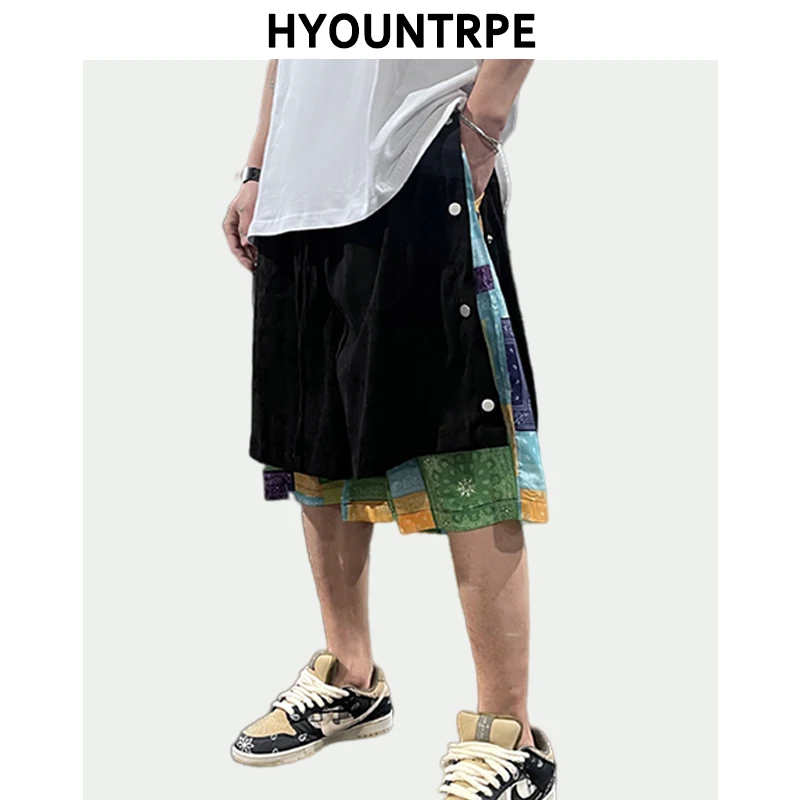 Men Side Buttons Patchwork Harajuku Straight Shorts New Elastic Waist Short Pants Joggers Hip Hop Streetwear Casual Sweatshorts
Men Side Buttons Patchwork Harajuku Straight Shorts New Elastic Waist Short Pants Joggers Hip Hop Streetwear Casual Sweatshorts