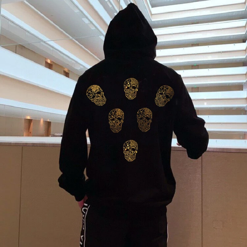 Hot Diamond Style Skull Head European New Arrival Tops Tide Brand Winter Men's Hoodie Oversized Couple Sweatshirt Personality
Hot Diamond Style Skull Head European New Arrival Tops Tide Brand Winter Men's Hoodie Oversized Couple Sweatshirt Personality