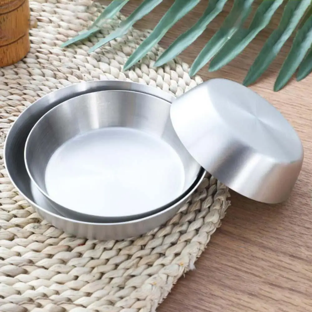 Bowl Tableware Stainless Steel Flat Bottom Serving Dish Round Plate Tray Kitchen Dinning Bowl For Salad Cooking Baking cocina
Bowl Tableware Stainless Steel Flat Bottom Serving Dish Round Plate Tray Kitchen Dinning Bowl For Salad Cooking Baking cocina