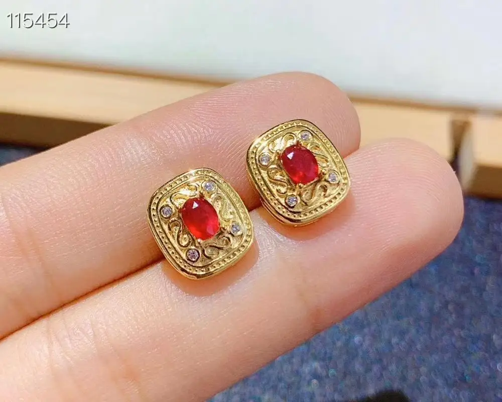 Best Gift Real Natural Ruby earring gemstone Jewelry 925 sterling silver for women Earring Party Ring
Best Gift Real Natural Ruby earring gemstone Jewelry 925 sterling silver for women Earring Party Ring