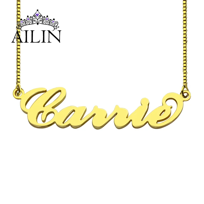 Ожерелье AILIN из нержавеющей стали 2020 с именем на заказ, именная табличка, ювелирные изделия, персонализированное ожерелье, подарок для женщин, мужчин, длина цепочки 35-55 см
Ожерелье AILIN из нержавеющей стали 2020 с именем на заказ, именная табличка, ювелирные изделия, персонализированное ожерелье, подарок для женщин, мужчин, длина цепочки 35-55 см