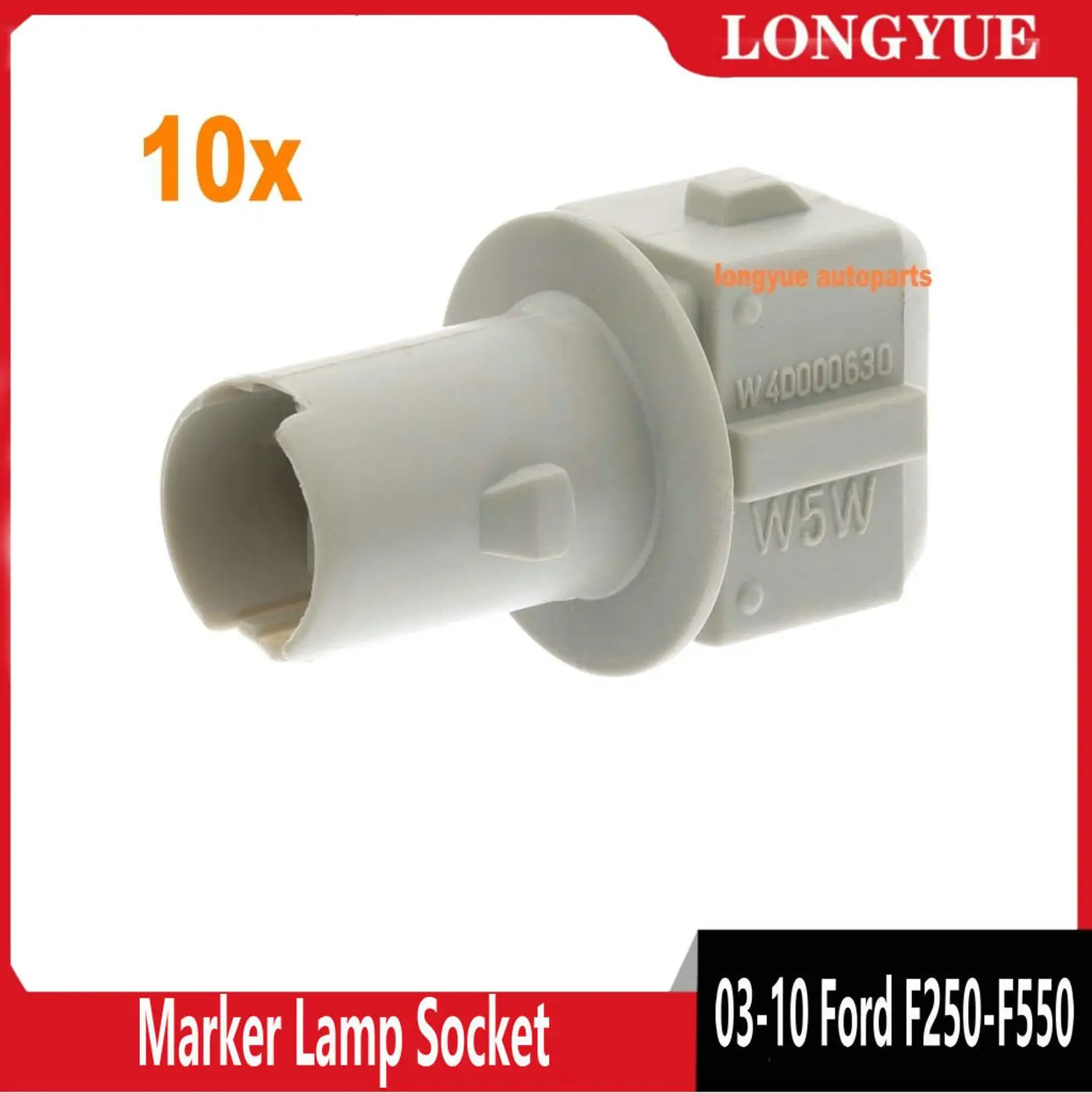 Longyue 10pcs Super Duty Side Fen-der Marker Lamp Socket for F8RZ13K371AA/93BG13A210AA for 03-10 Ford F250-F550
Longyue 10pcs Super Duty Side Fen-der Marker Lamp Socket for F8RZ13K371AA/93BG13A210AA for 03-10 Ford F250-F550
