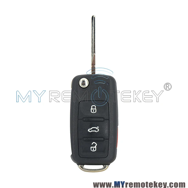 Flip key shell 4 button for VW remote start 06-07 11-12 GOLF PASSAT JETTA NBG010180T
Flip key shell 4 button for VW remote start 06-07 11-12 GOLF PASSAT JETTA NBG010180T