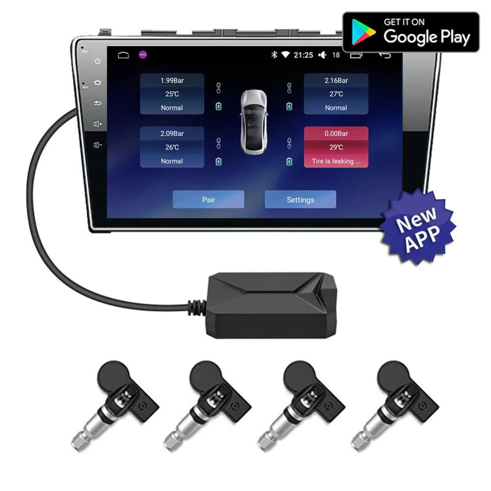 Kirinavi USB Car TPMS Tire Pressure Monitoring with 4 Internal External Sensors for Android car radio Auto Security Alarm System
Kirinavi USB Car TPMS Tire Pressure Monitoring with 4 Internal External Sensors for Android car radio Auto Security Alarm System