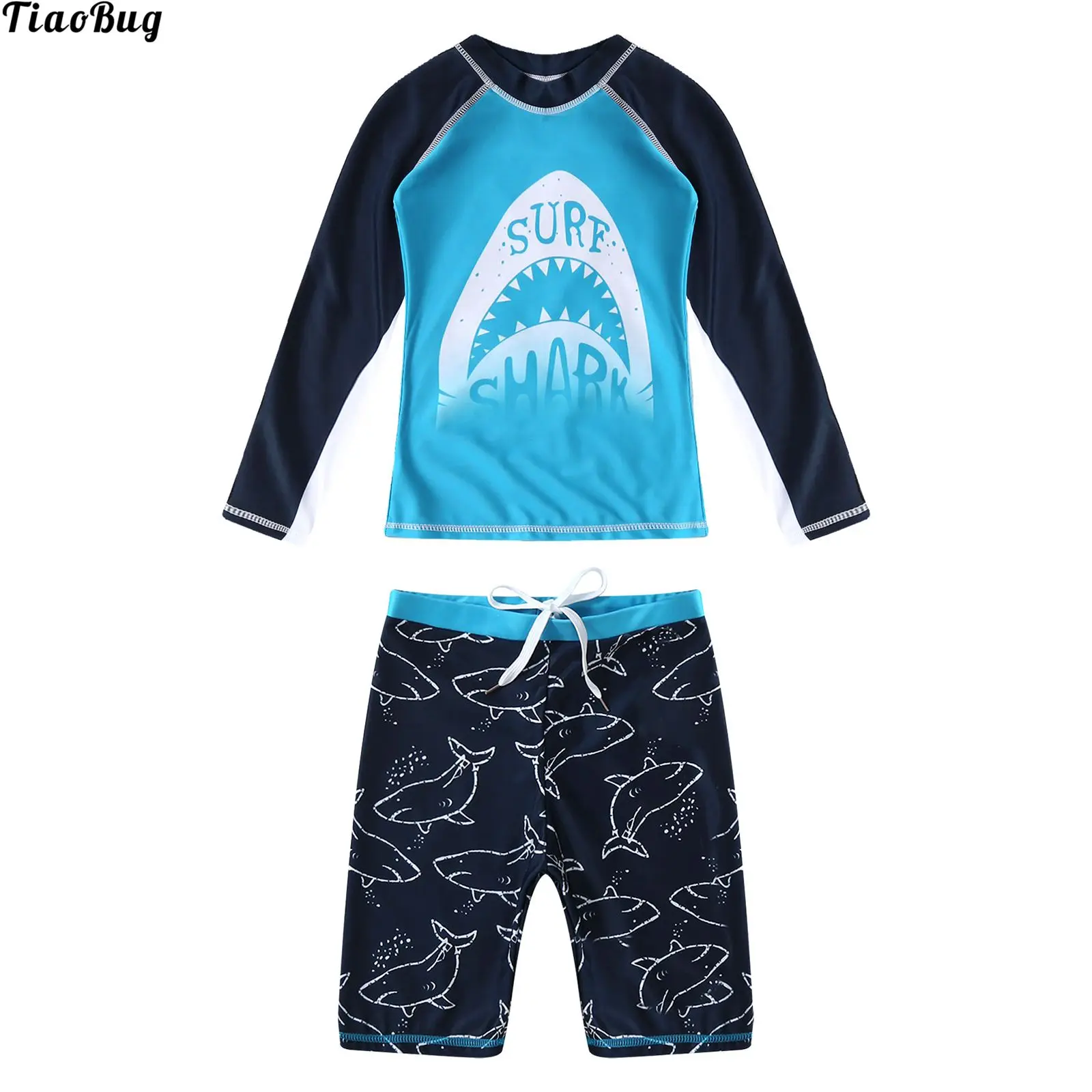 TiaoBug Summer 2Pcs Kid Boys Swimming Suit Round Neck Long Sleeves Cartoon Print Tops And Shorts Set Beach Pool Bathing Swimwear
TiaoBug Summer 2Pcs Kid Boys Swimming Suit Round Neck Long Sleeves Cartoon Print Tops And Shorts Set Beach Pool Bathing Swimwear