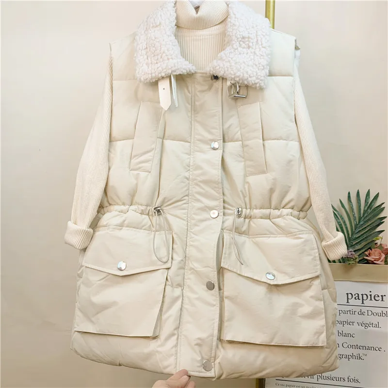 Women's Winter Vest Sleeveless Jacket Women Solid Turn Down Collar Warm Vest Coat Waistcoat Female Casual Winter Clothes
Women's Winter Vest Sleeveless Jacket Women Solid Turn Down Collar Warm Vest Coat Waistcoat Female Casual Winter Clothes