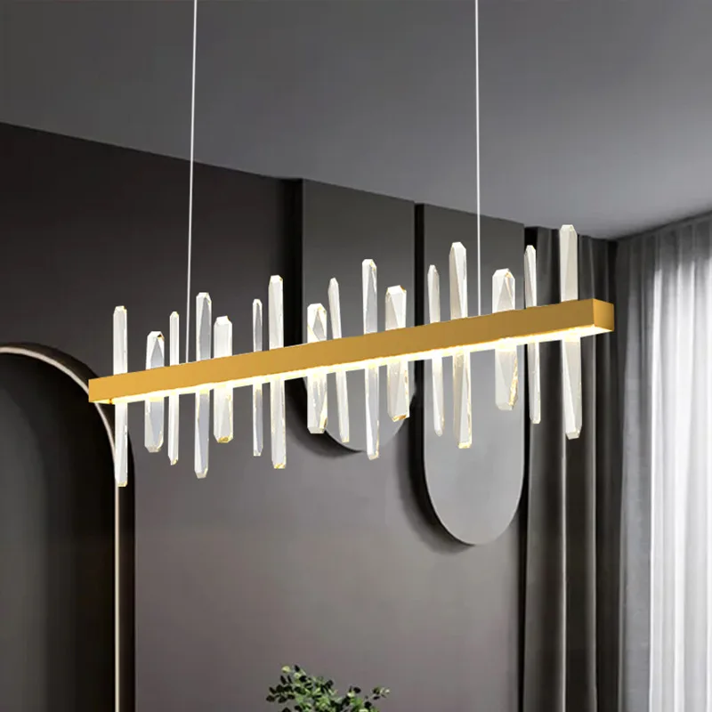Modern Rectangle Gold Chandelier In The Living Room Dining Home Decoration Crystal Light Kitchen Island Indoor Lighting
Modern Rectangle Gold Chandelier In The Living Room Dining Home Decoration Crystal Light Kitchen Island Indoor Lighting