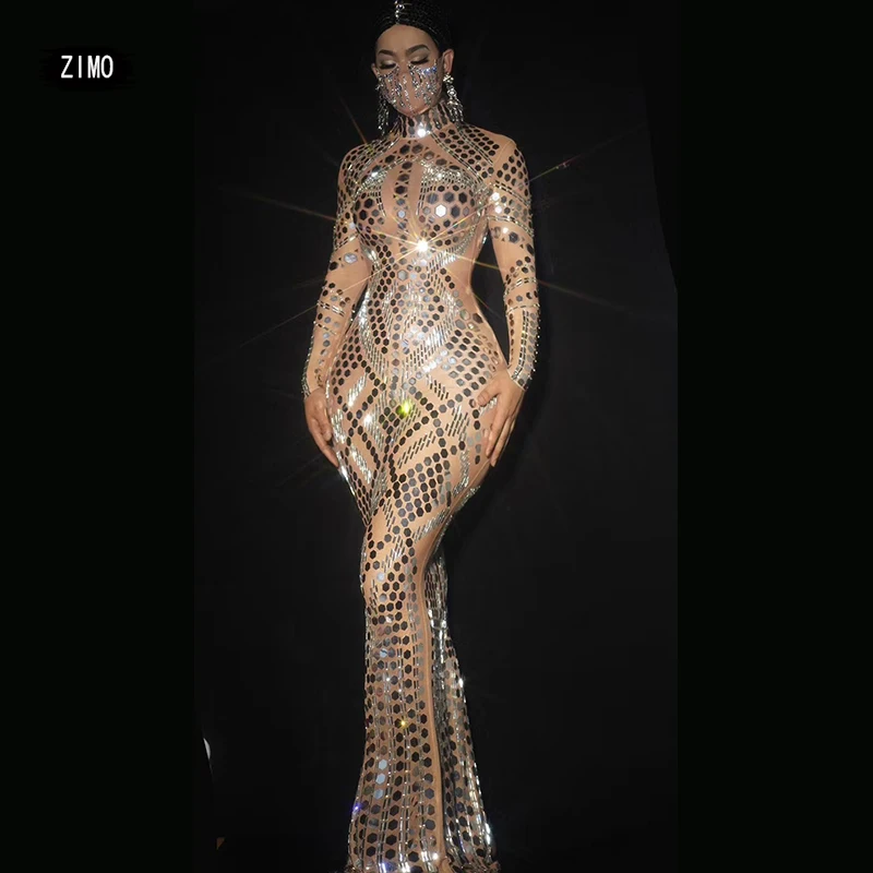 Shiny Sequins Dress Mesh Women party Club Stage Costume Dance Birthday evening Prom Concert Outfit Singer Floor Length Dresses
Shiny Sequins Dress Mesh Women party Club Stage Costume Dance Birthday evening Prom Concert Outfit Singer Floor Length Dresses