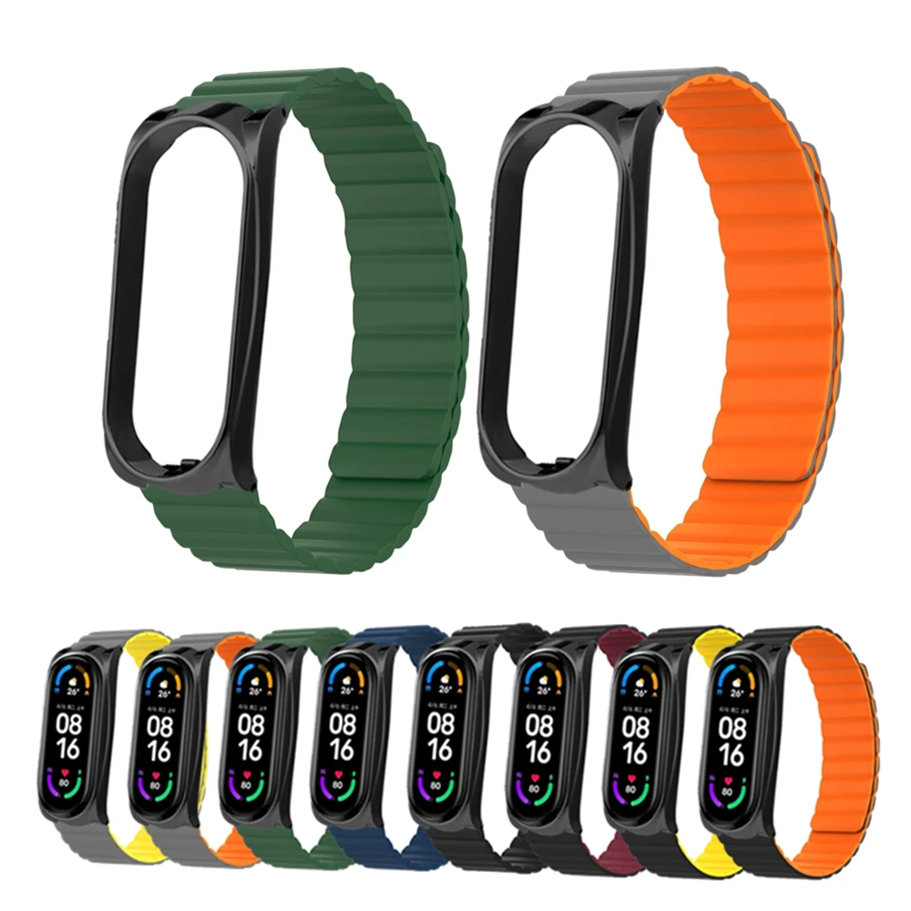 Магнитный ремешок на запястье для Xiaomi Mi Band 6 5, спортивный ремешок для часов, мягкий силиконовый браслет для Miband 5/6, сменный браслет Correa
Магнитный ремешок на запястье для Xiaomi Mi Band 6 5, спортивный ремешок для часов, мягкий силиконовый браслет для Miband 5/6, сменный браслет Correa