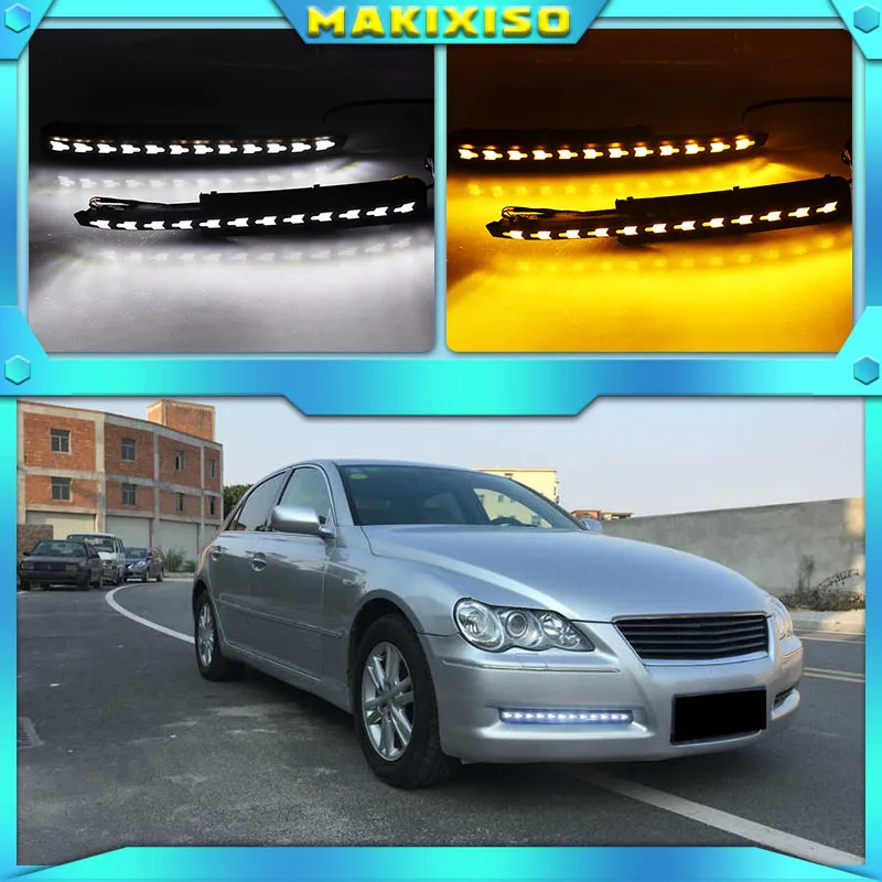 DRL for Toyota MARK X REIZ 2004-2009 LED DRL Daytime Running Light with Turn Signal Fog Lamp
DRL for Toyota MARK X REIZ 2004-2009 LED DRL Daytime Running Light with Turn Signal Fog Lamp