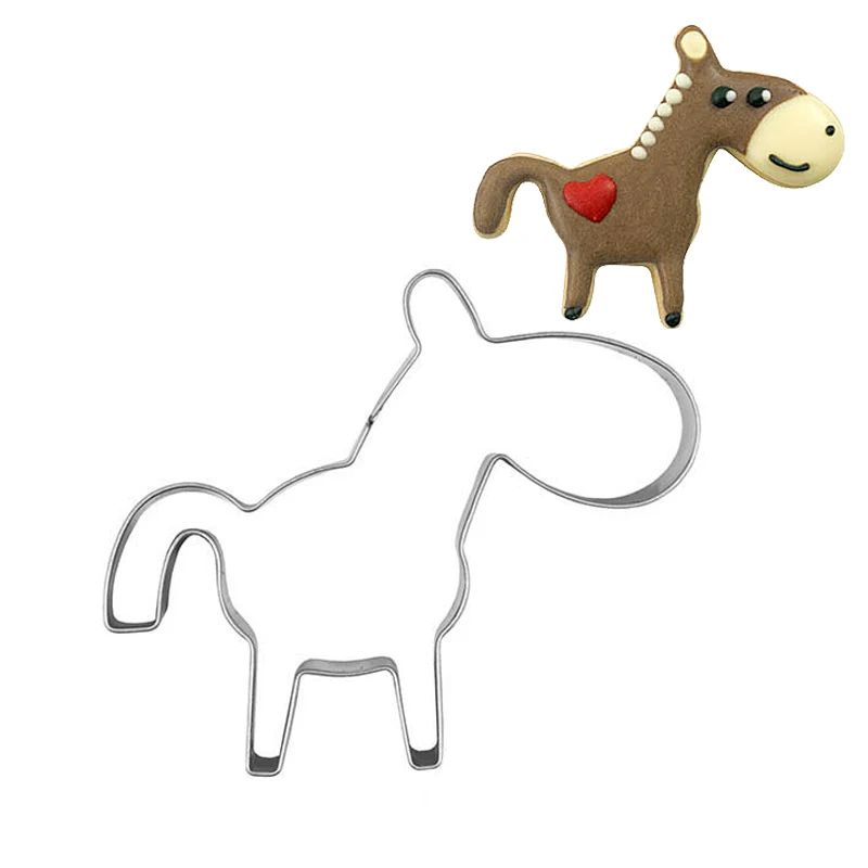 1pc Lovely Donkey Shape Cookie Cutter Stainless Steel Biscuit Pastry Baking Mold cortadores de galletas
1pc Lovely Donkey Shape Cookie Cutter Stainless Steel Biscuit Pastry Baking Mold cortadores de galletas