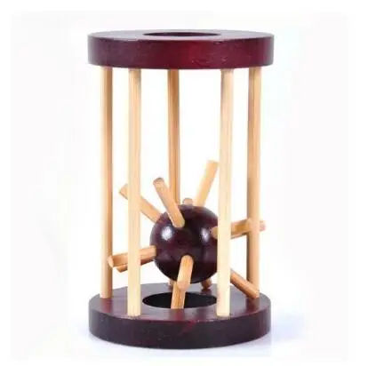 Classic Wooden Caged Puzzle IQ Mind Brain Teaser Puzzles Game for Adults Children
Classic Wooden Caged Puzzle IQ Mind Brain Teaser Puzzles Game for Adults Children