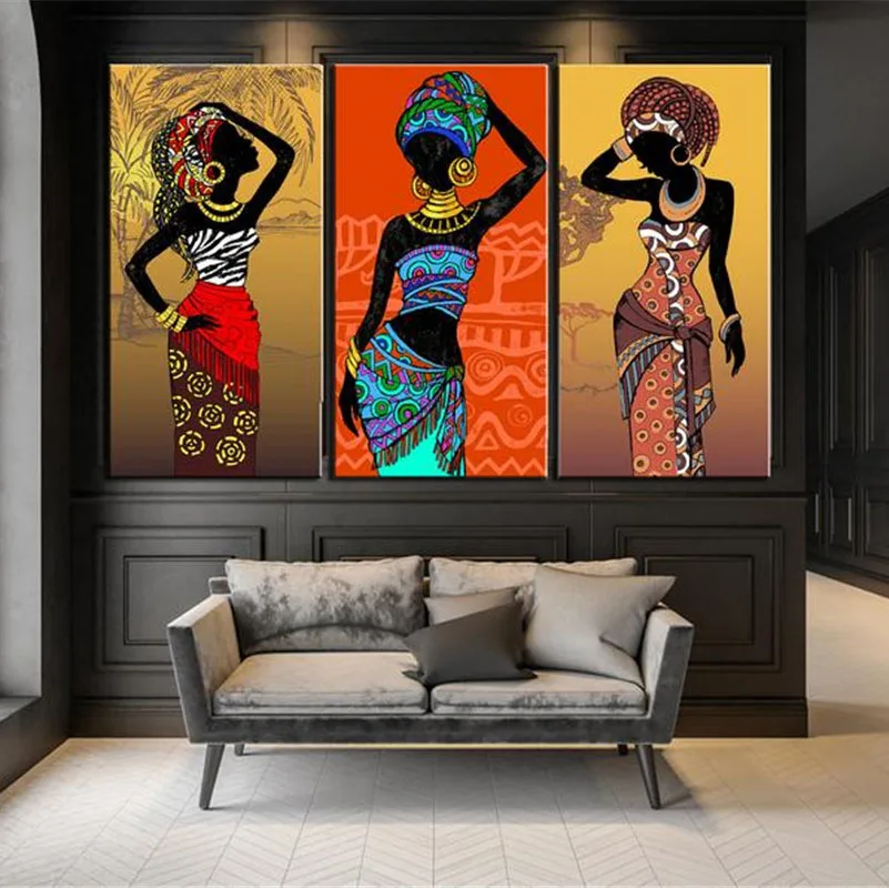 African black girl artwork colorful pattern print canvas painting decorative painting decorating the room and living room
African black girl artwork colorful pattern print canvas painting decorative painting decorating the room and living room