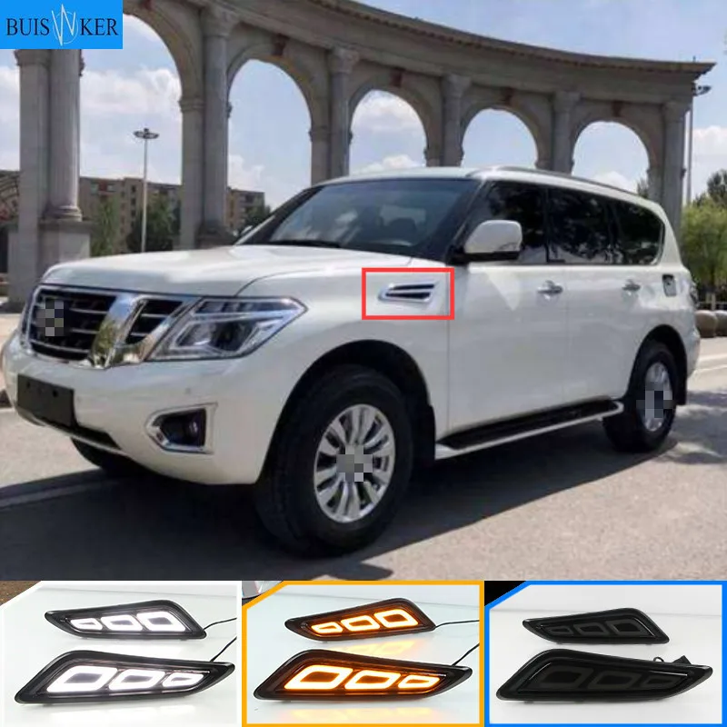Светодиодные дневные ходовые огни с желтым указателем поворота для Nissan патруль 2014-2019
Светодиодные дневные ходовые огни с желтым указателем поворота для Nissan патруль 2014-2019