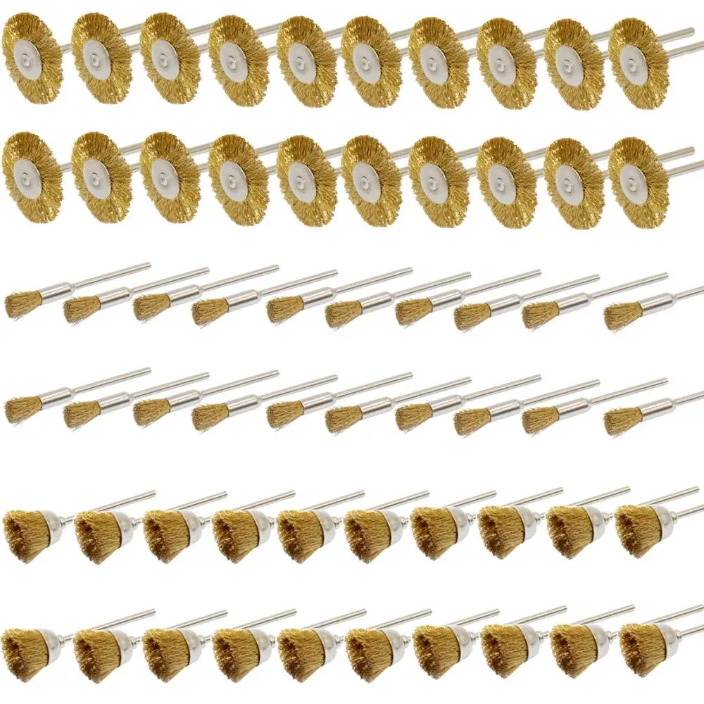 Wire Brushes Set Brass Wire Wheels Pen Brushes Set Kit Accessories for Rotary Tool Shank 3mm
Wire Brushes Set Brass Wire Wheels Pen Brushes Set Kit Accessories for Rotary Tool Shank 3mm