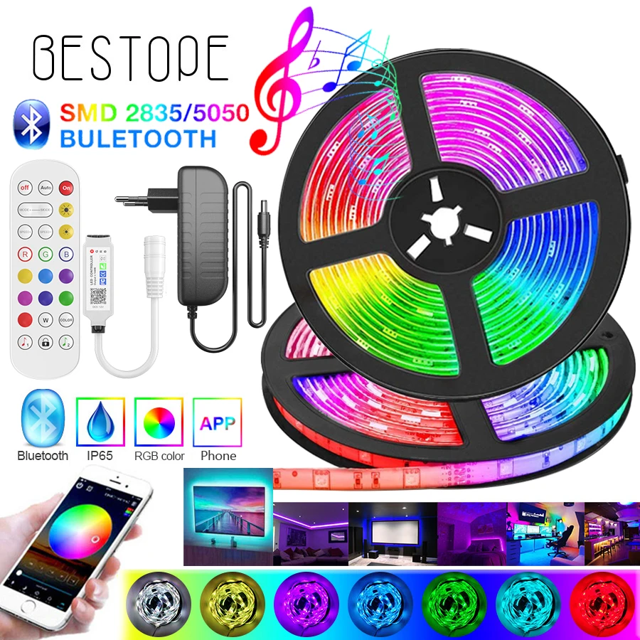 Высококлассная светодиодная RGB-лента с Bluetooth светильник 5050, гибкая светодиодная лента 2835, Светодиодная лента 20-5 м, Диодная лента 12 В постоянного тока с управлением музыкой по Bluetooth
Высококлассная светодиодная RGB-лента с Bluetooth светильник 5050, гибкая светодиодная лента 2835, Светодиодная лента 20-5 м, Диодная лента 12 В постоянного тока с управлением музыкой по Bluetooth