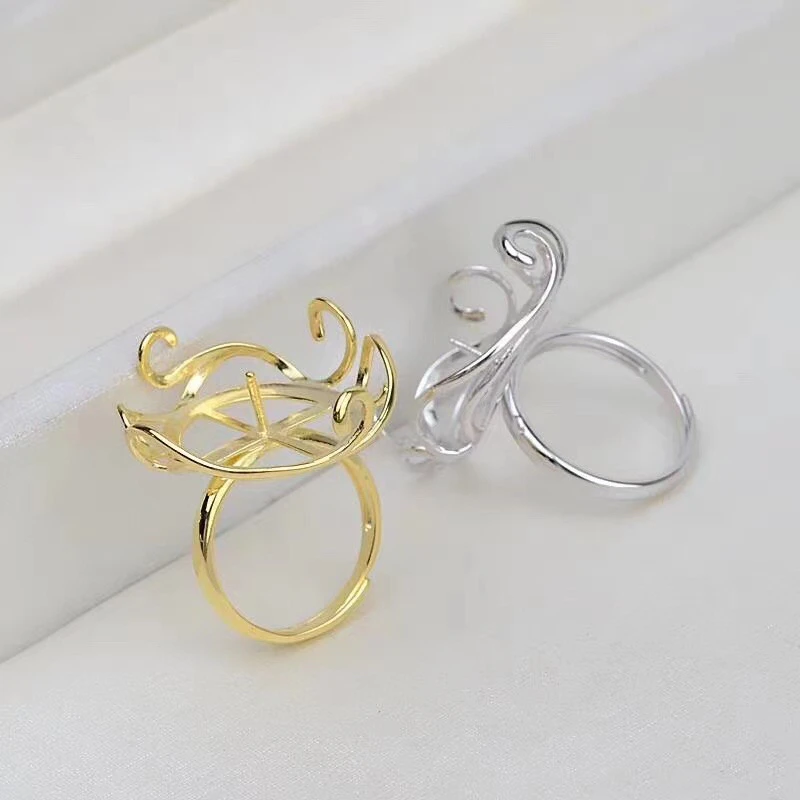 Gorgeous Hot 925 Sterling Silver Adjustable Ring Settings Findings Mountings Parts for Baroque Irregular Pearls, 5pcs/lot
Gorgeous Hot 925 Sterling Silver Adjustable Ring Settings Findings Mountings Parts for Baroque Irregular Pearls, 5pcs/lot