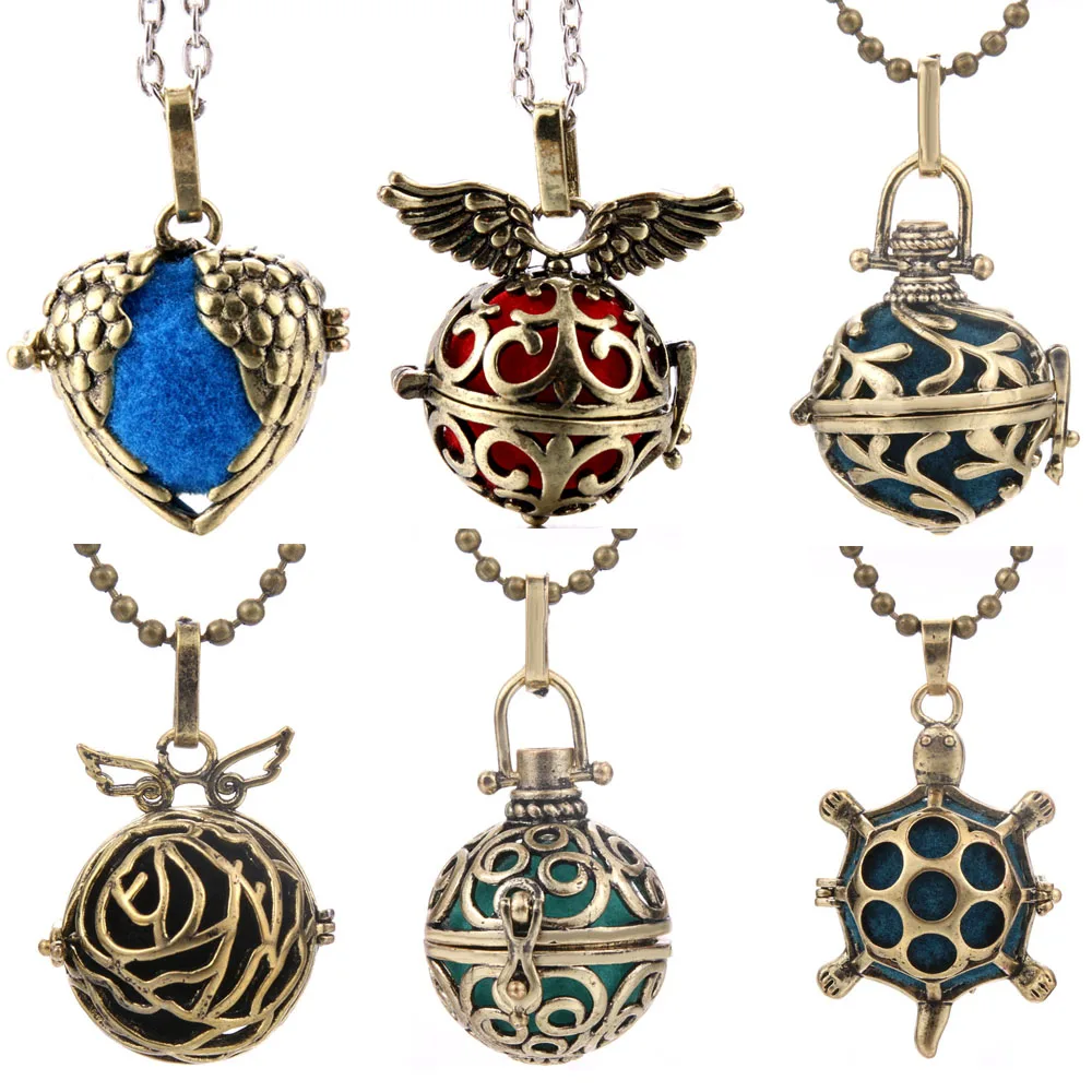 Bronze Color Aromatherapy Necklace Women Spherical Pendant DIY Jewelry Fashion Perfume Diffuser Charm Necklace Party Gift
Bronze Color Aromatherapy Necklace Women Spherical Pendant DIY Jewelry Fashion Perfume Diffuser Charm Necklace Party Gift