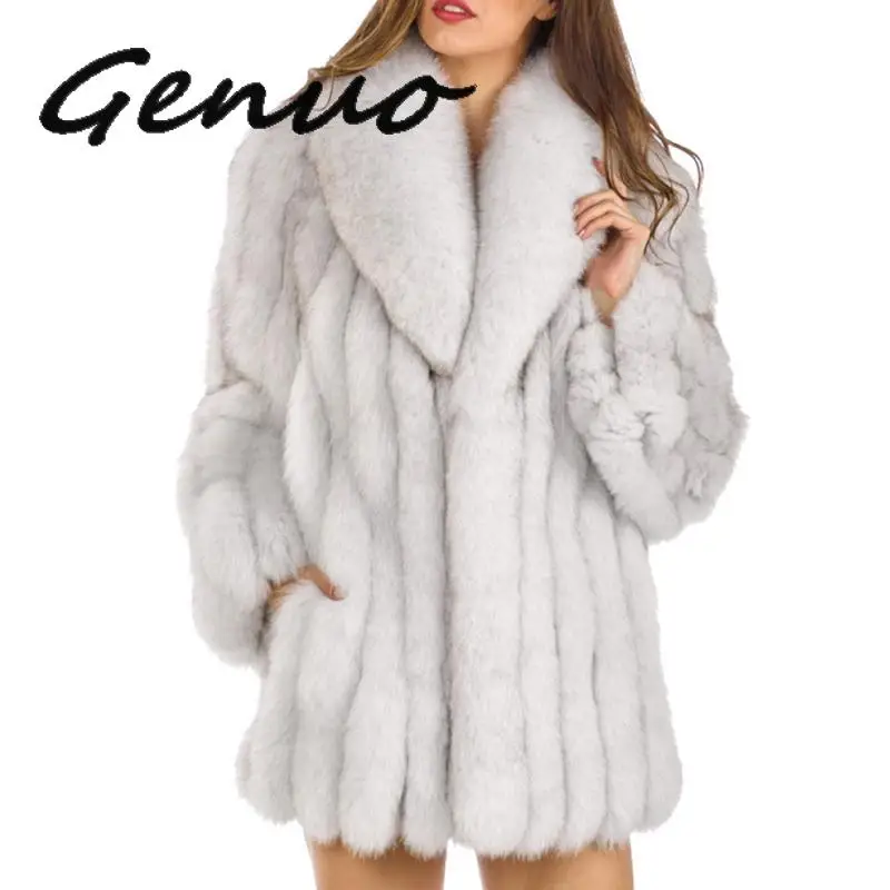 Genuo 2019 New Winter Coat 3 Colors Women Faux Fox Fur Coat Women Stand Collar Long Sleeve Faux Fur Jacket Fur Coat
Genuo 2019 New Winter Coat 3 Colors Women Faux Fox Fur Coat Women Stand Collar Long Sleeve Faux Fur Jacket Fur Coat