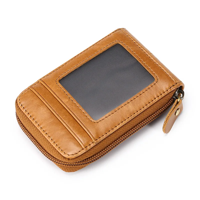 RFID Organ Card Holder Card Holder Leather Oil Wax Skin Crazy Cowhide Custom Men's ID Card Holder Bank Card Bus Card Holder
RFID Organ Card Holder Card Holder Leather Oil Wax Skin Crazy Cowhide Custom Men's ID Card Holder Bank Card Bus Card Holder