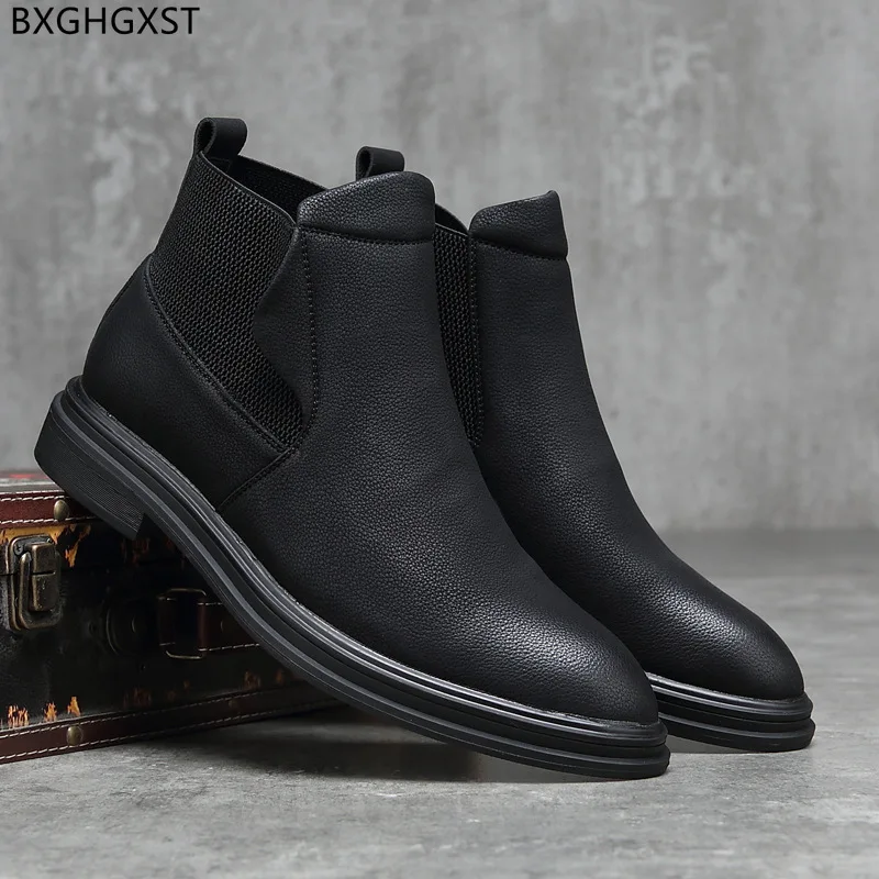 Black Chelsea Boots for Men Male Winter Shoes Men Platform Leather Boots Men Ankle Boots for Man 2024 Motorcycle Shoes Man
Black Chelsea Boots for Men Male Winter Shoes Men Platform Leather Boots Men Ankle Boots for Man 2024 Motorcycle Shoes Man
