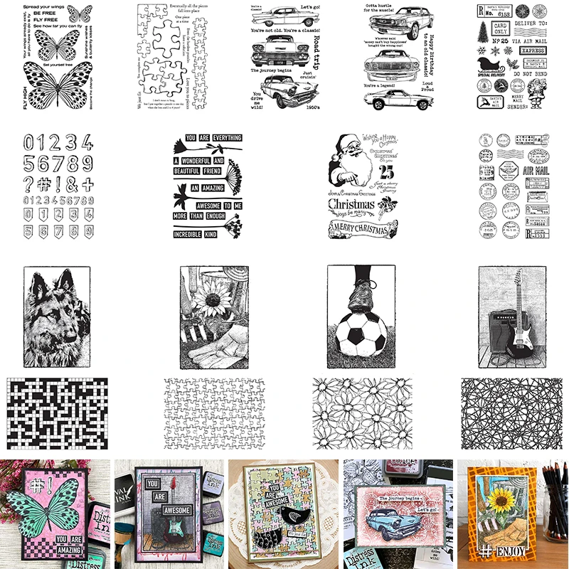 Clear Stamps Retro Cars Sunflower Daisy Cover Seal Tag Words Number Jigsaw Butterflies Dog Football Guitar Different Theme 2021
Clear Stamps Retro Cars Sunflower Daisy Cover Seal Tag Words Number Jigsaw Butterflies Dog Football Guitar Different Theme 2021